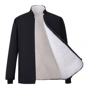 冬季真羊皮皮毛一体棉衣男加厚加绒保暖棉袄羊毛棉服防寒外套