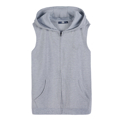 无袖卫衣马甲背心修身帽衫坎肩