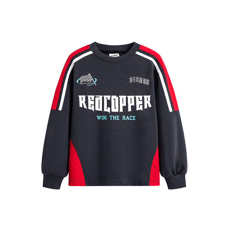 redcopper童装女童2025新款秋季洋气纯棉上衣儿童美式嘻哈风卫衣