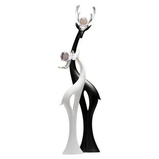 进门玄关细长摆件招财鹿客厅壁龛轻奢高档大气装饰品乔迁新居礼物