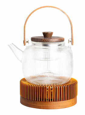 中式暖茶器玻璃壶底座温茶器
