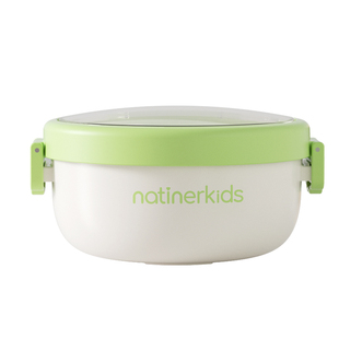 奈挺尔宝宝外出便携辅食碗不锈钢儿童出门专用餐具套装婴儿分格碗