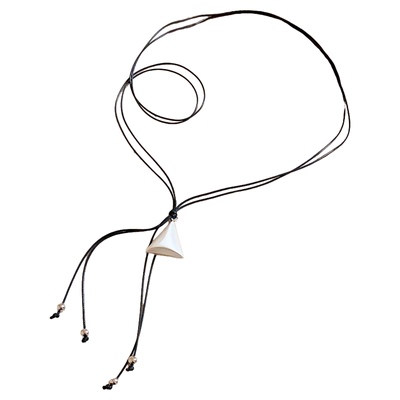 简约编织绳三角锥项链