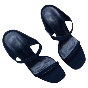 12cm小个子增高女夏季粗跟一字带恨天高防水台超高跟鞋凉拖鞋凉鞋