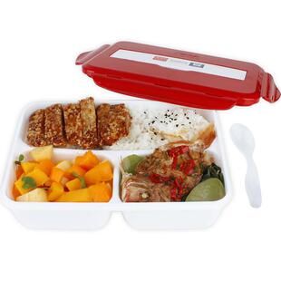 乐亿多饭盒微波炉加热上班族塑料饭盒学生专用轻便分格便当盒餐盒
