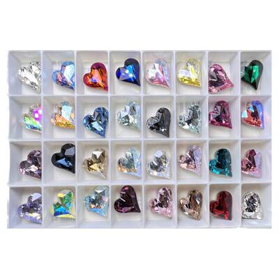 正品施家华子水晶4809歪心超闪钻