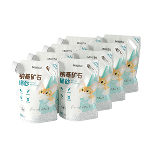 【交个朋友付定金 26日0点付尾款】名创矿钠基矿石猫砂10斤*10包