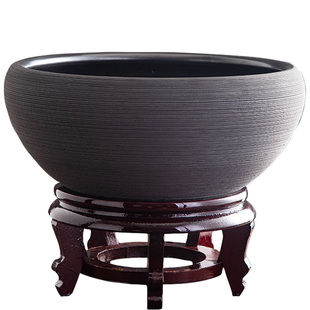 景德镇陶瓷鱼缸现代手工拉丝瓷盆乌龟缸睡莲荷花盆碗莲缸养金鱼盆