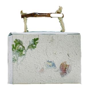 茶叶包装盒红茶绿茶便携手拎质朴傣纸普洱茶龙井龙珠小青柑定制