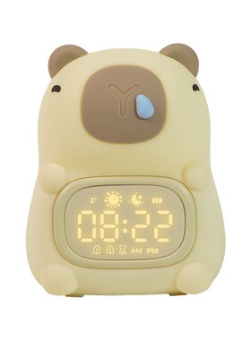 卡皮巴拉学生自律夜灯时钟闹钟灯