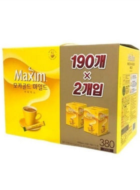 韩国直邮Maxim麦馨黄金摩卡拿铁咖啡浓郁香醇香气四溢190袋*2盒