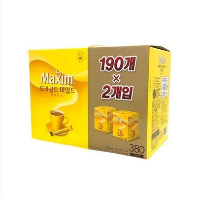 韩国直邮Maxim麦馨黄金摩卡拿铁咖啡浓郁香醇香气四溢190袋*2盒