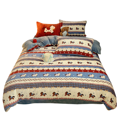 超保暖牛奶绒四件套巨好看的加绒冬季加厚床品2026新款a类母婴级