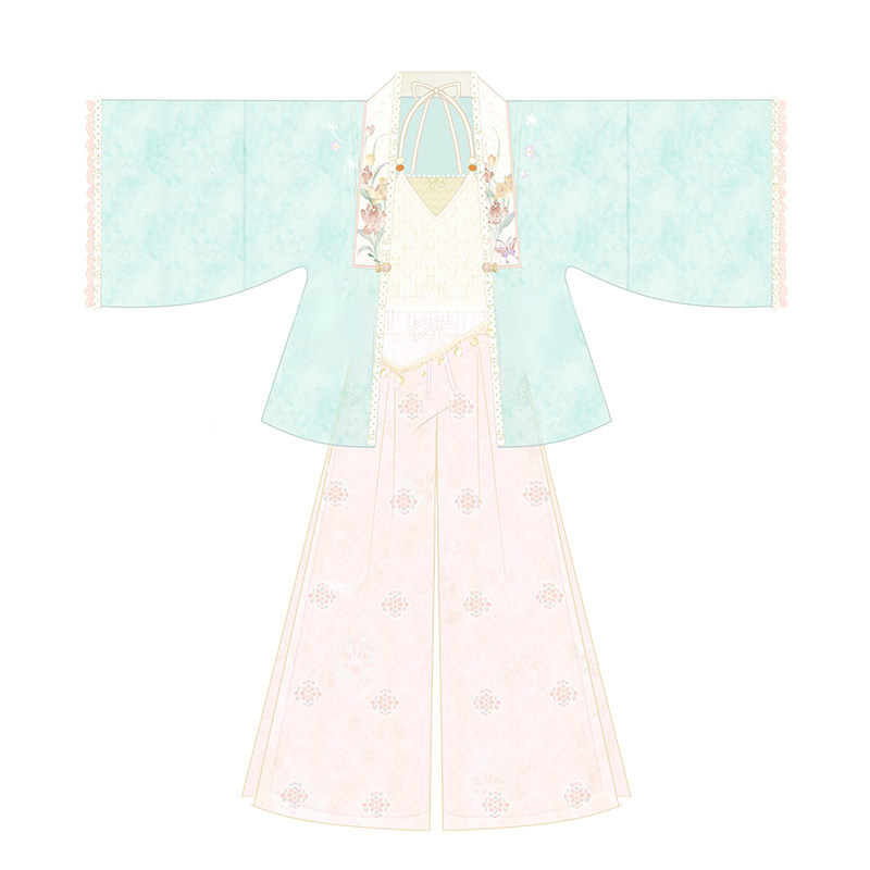 素羽华裳芳菲辞 新款宋制汉服女改良宋裤日常可穿汉元素 春夏套装