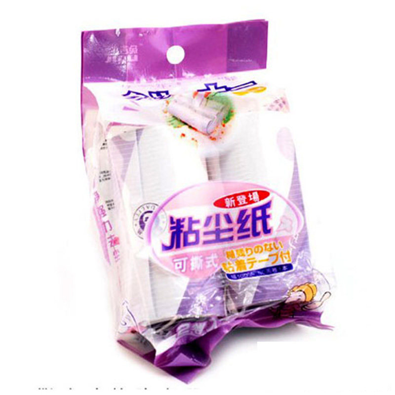 坚美可撕式胶粘除尘器粘尘滚筒粘毛器除尘滚衣物粘毛滚 9件套10cm