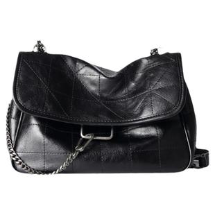 新款 女包 黑色摇滚风流浪包时尚大容量链条包超火单肩斜挎包