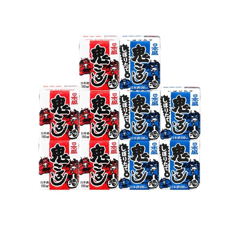 【口粮酒】日本盛鬼醉纸盒清酒鬼杀烧酒日本酒辛口纸盒cp180mlx10