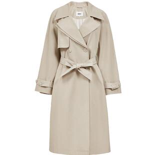 ONLY2026春季新款莱赛尔不对称双层领松弛插肩廓形长袖风衣外套女