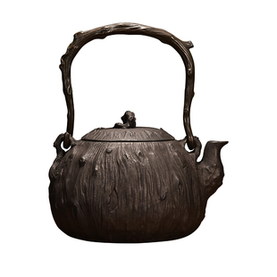 纯手工老铁壶 中式失蜡法工艺铸铁茶壶 炭火煮水老铁壶茶室烧水壶