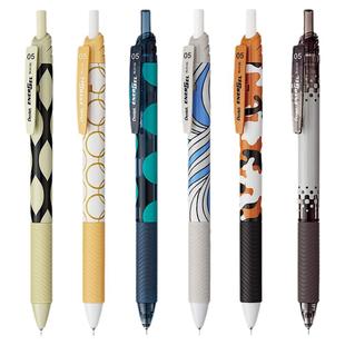 日本Pentel/派通猫咪限定速干中性笔 BLN125学生考试黑笔按动水笔