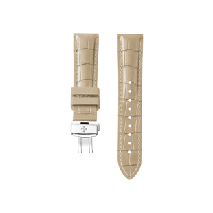 【配送生耳】维瑞亚仿真鳄鱼皮纹橡胶表带 通用蝴蝶扣表带氟橡胶