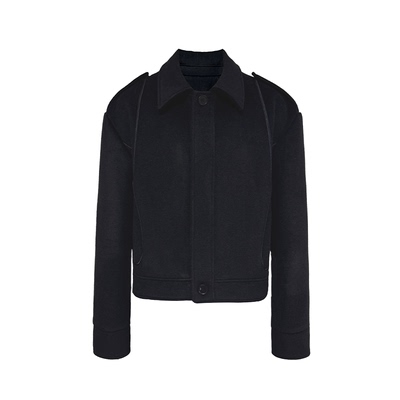 JCAESAR JACKET织带肩袢羊毛夹克 100%绵羊毛 弧型结构线 微宽松