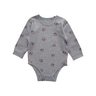 婴儿包屁衣春秋冬季婴幼儿加厚纯棉打底内衣男女宝宝三角哈衣爬服