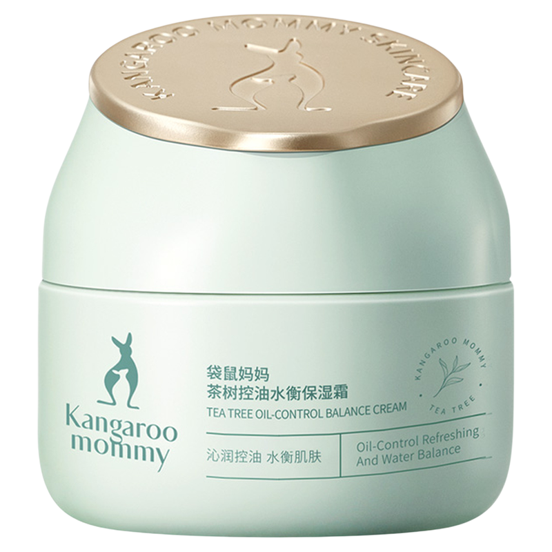 袋鼠妈妈茶树面霜补水平衡水油