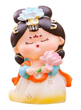 国潮唐侍女小摆件古风公仔装饰品