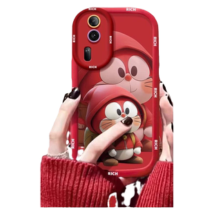 适用opporeno14Pro手机壳龙年大红色新款reno13pro高级感10pro+的软保护套潮牌女十硅胶全包防摔9se