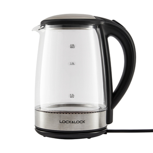 乐扣蓝光电热水壶玻璃烧水壶家用透明耐高温热煮自动大容量开水壶