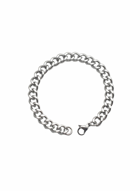 钛钢嘻哈古巴链手链防水防锈