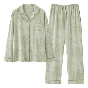 啄木鸟情侣睡衣春秋夏季纯棉长袖男女士全棉家居服宽松加大码套装