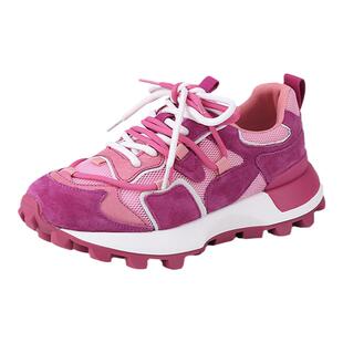 西村名物微瑕春夏款松糕厚底运动鞋增高女轻便透气老爹鞋33461