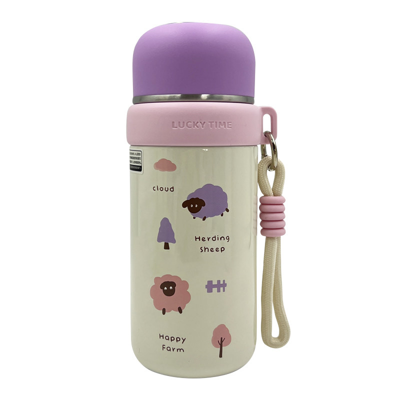 guloo保温杯316不锈钢带茶隔水壶