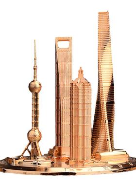 东方明珠上海金融中心风模型摆件