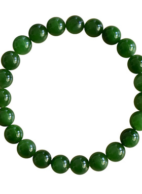 优选玺晶级和田玉菠菜绿手串
