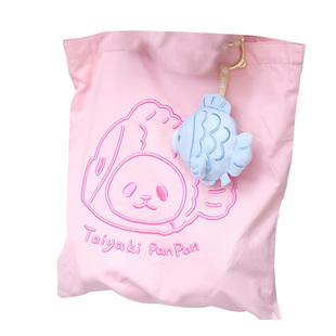 九木杂物社planet bear帆布袋粉色女大容量可爱单肩袋出行帆布包