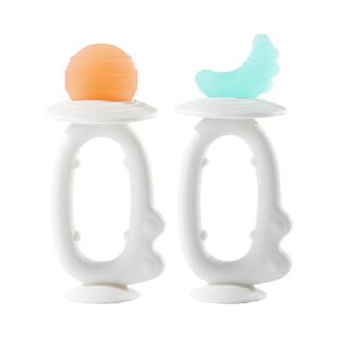 曼龙婴儿磨牙棒卡通手抓牙胶咬咬乐出牙期防吃手神器