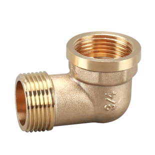 1分2分3分4分黄铜弯头外丝内丝加长双内外牙45度水管燃气加厚接头