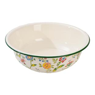 搪瓷盘子老式搪瓷茶盘加厚圆形托盘盛放饺子盘大号家用水果盘菜盘