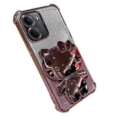适用红米R70手机壳小米redmiR70m保护5g硅胶套透明r70m全包气囊防摔软壳m5g女r705g可爱卡通redmi带支架镜子