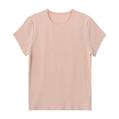 海维恩夏季竹节棉修身短袖T恤