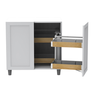 富百纳转角拉篮厨房橱柜抽屉式拐角旋转置物拉篮小怪物