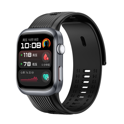 适用华为watch D2手表硅胶表带HUAWEI WATCH D2专用不锈钢表带扣男女款测血压记录替换腕带屏蔽气囊提醒配件