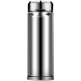 大容量茶水分离玻璃水杯男士耐高温防爆1000ml泡茶杯子便携隔热