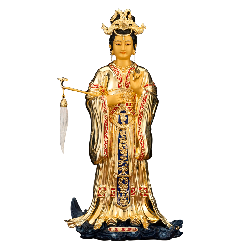 台湾纯铜碧霞元君泰山奶奶神像