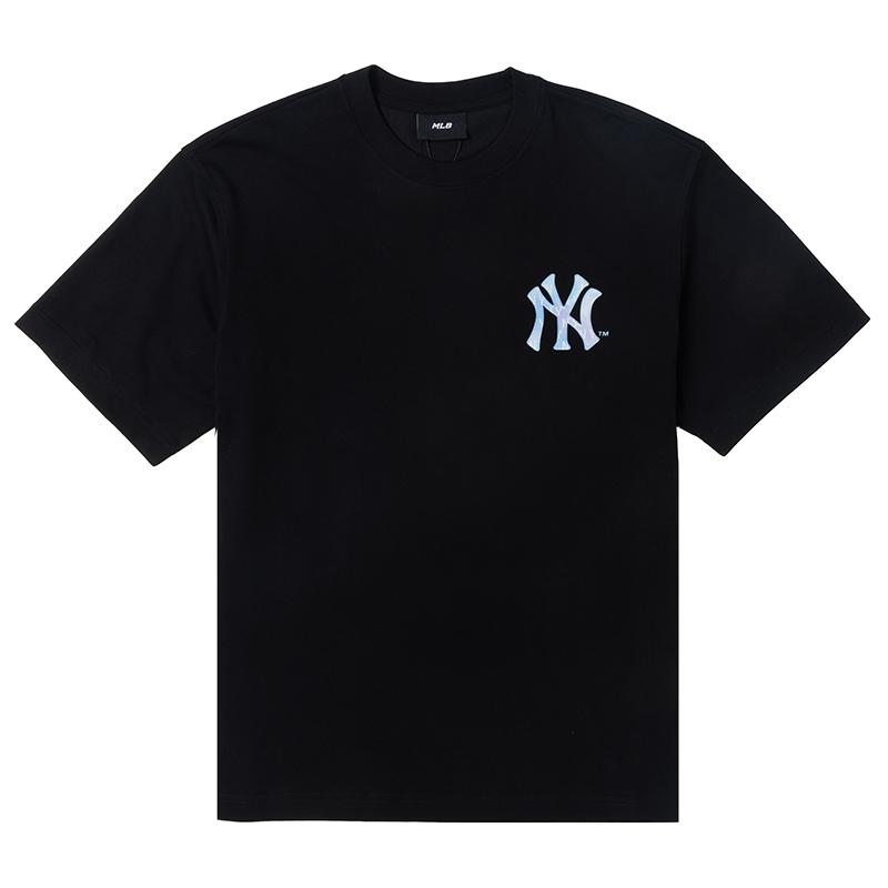 【自营】MLB美职棒男装女装黑色圆领T恤运动休闲短袖3ATSX0153