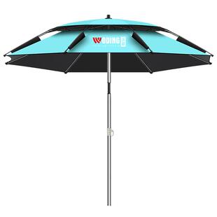 沃鼎钓鱼伞2026新款钓伞加厚防风钓鱼专用雨伞户外钓鱼遮阳拐杖伞