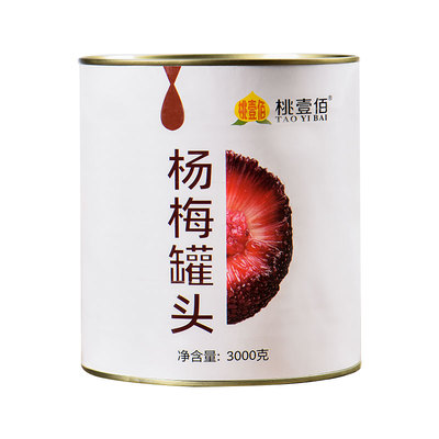 新鲜杨梅罐头商用3公斤大罐装3kg